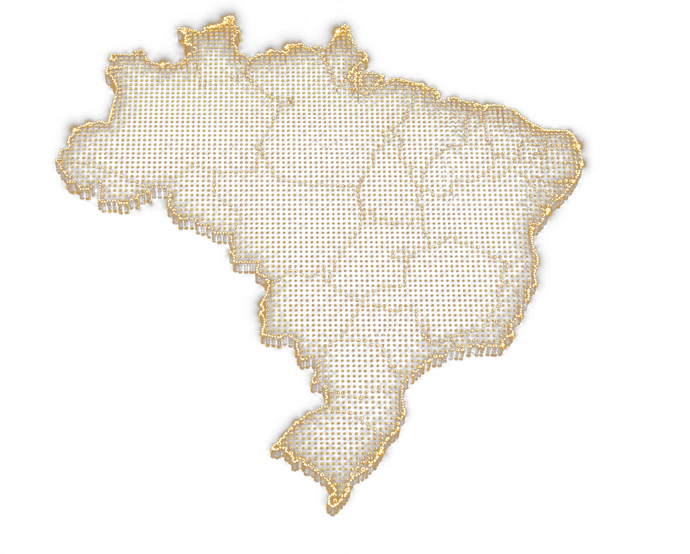 Mapa do Brasil com presença da Rodrigues & Rossetto em todos os estados
